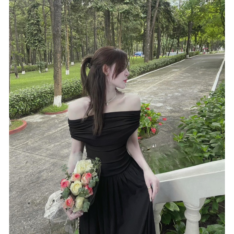 Váy Trễ Vai Xoè Xinh QC