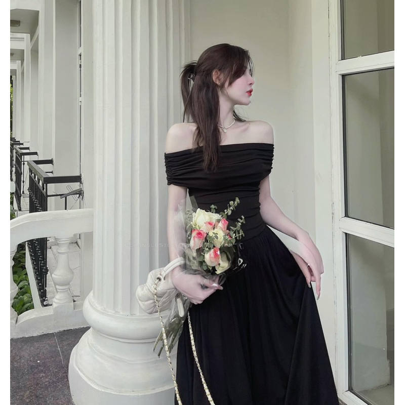 Váy Trễ Vai Xoè Xinh QC