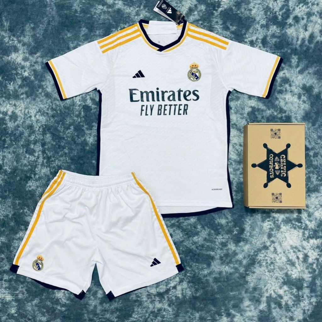 Bộ Quần Áo Bóng Đá Câu Lạc Bộ Real Madrid Mùa giải 23/24 DUMI SPORT Vải Thái Cao Cấp Real Madrid Phom 50-90kg