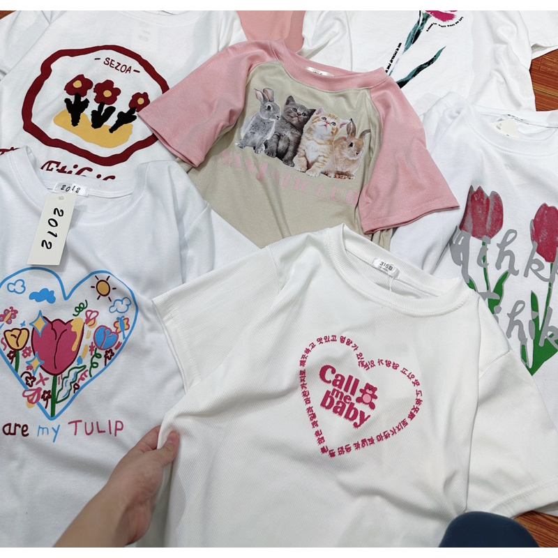 Áo thun baby tee Call me baby màu trắng Mitstore