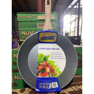 Chảo sâu vân đá Green Cook 24cm từ Nutifood Dùng được cho bếp gas, bếp từ, bếp hồng ngoại