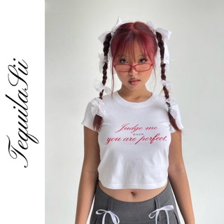 Tequilasii - áo thun baby tee tay ngắn - angie top