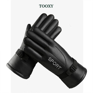 Găng tay da nam nữ mùa đông giữ ấm lót nỉ lông bên trong ấm áp chống lạnh GT03