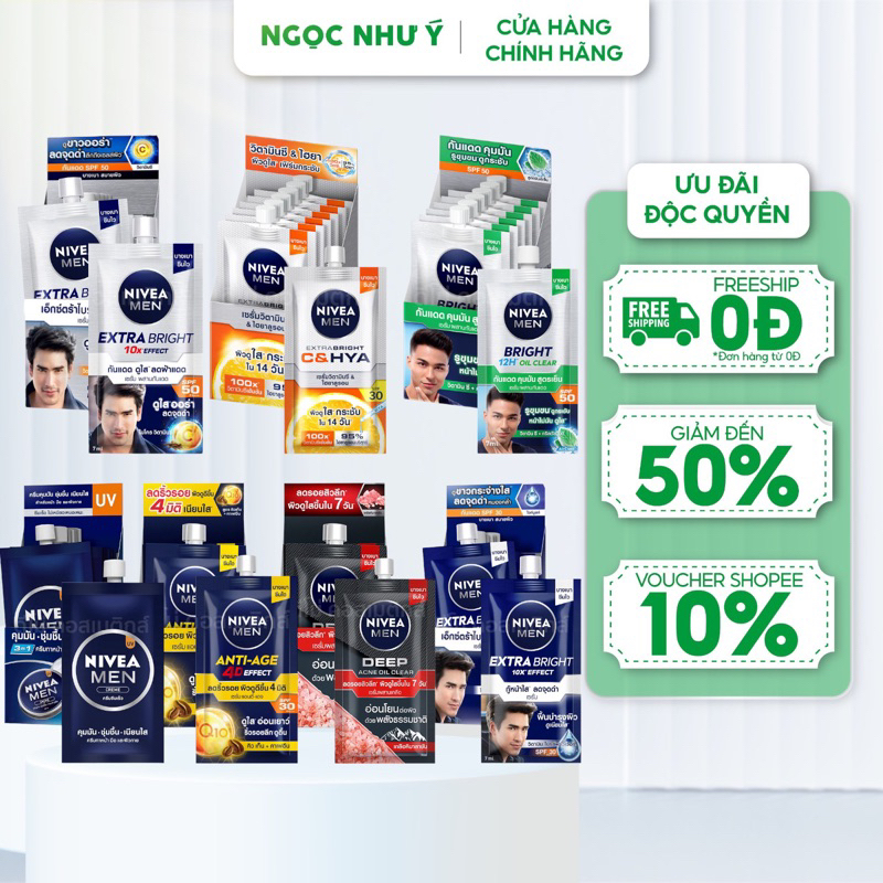 Kem Dưỡng Da Cho Nam Nivea Men Giúp Sáng Da - Giảm Mụn Thâm - Chống Nắng Hiệu Quả