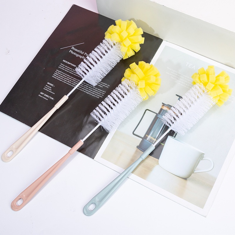 Cọ Rửa Cốc Mút Cước VilaHome, Dụng Cụ Vệ Sinh Cốc, Bình Nước Siêu Sạch, Cán Cầm Chắc Tay Vhome 6096