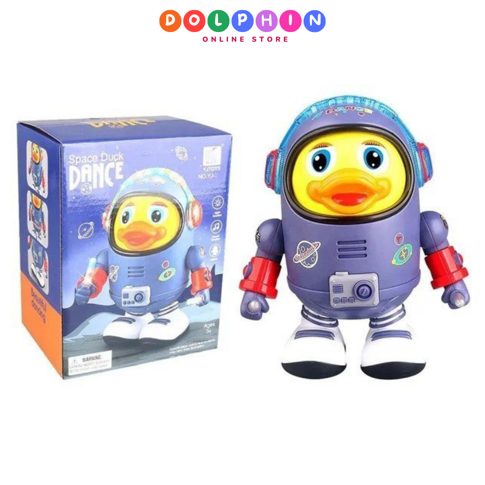 Đồ chơi vịt robot phi hành gia nhảy múa có đèn nhạc vui nhộn cho bé kích thích khả năng tự khám phá