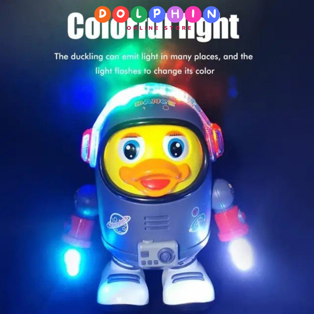 Đồ chơi vịt robot phi hành gia nhảy múa có đèn nhạc vui nhộn cho bé kích thích khả năng tự khám phá