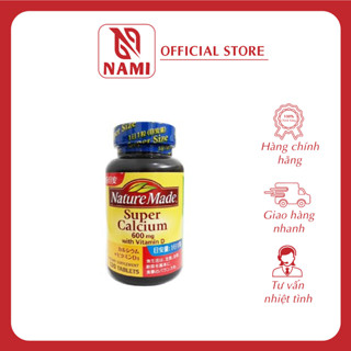 Viên uống bổ sung Canxi và Vitamin D Nature Made Supper Calcium 120 viên