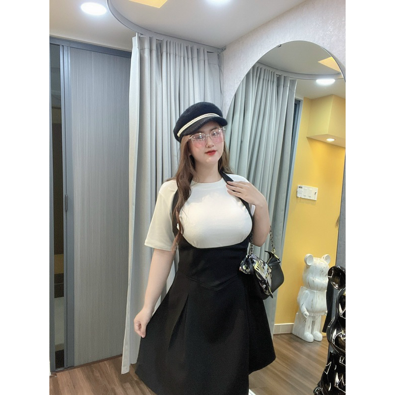 🌺 Set Áo Thun Kèm Yếm 60-90kg ❤️ Bigsize Rin Heo