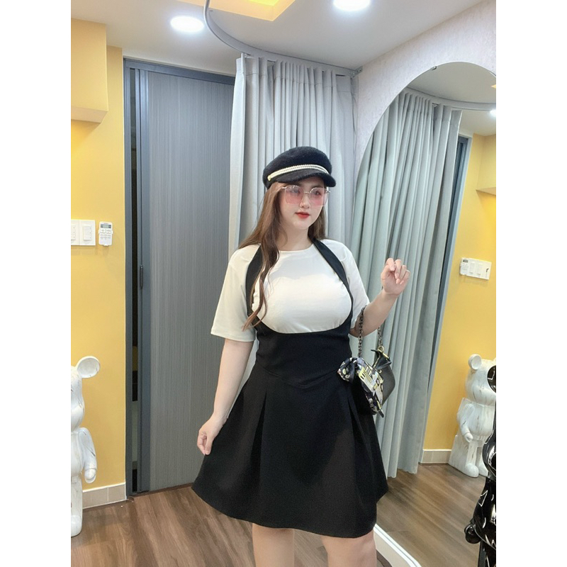 🌺 Set Áo Thun Kèm Yếm 60-90kg ❤️ Bigsize Rin Heo