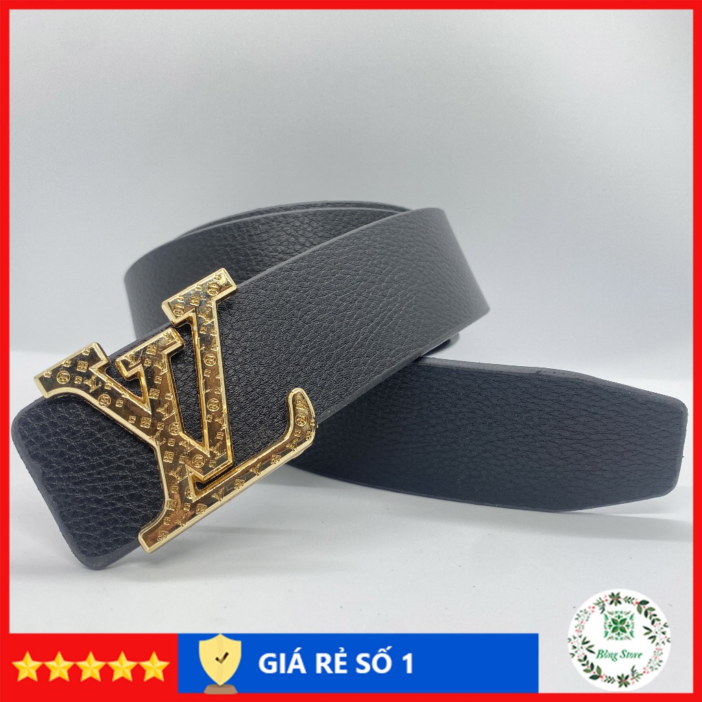 Thắt lưng nam LV, dây lưng nam Caro đủ màu, đầu khóa chữ nhỏ TLLV001