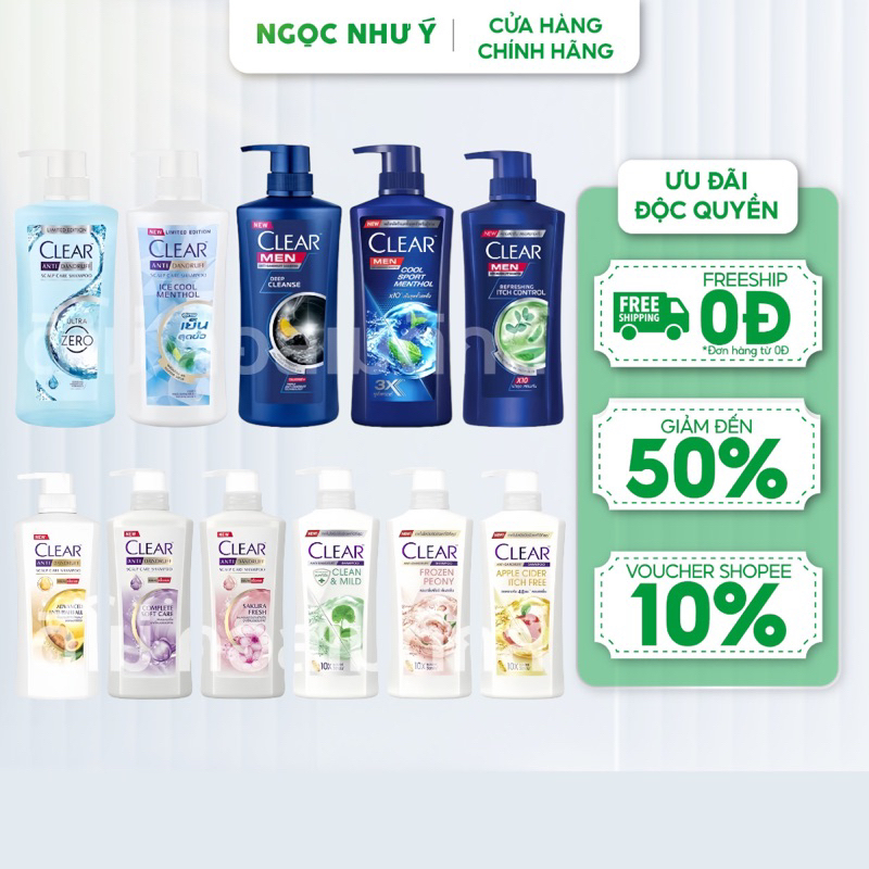 Dầu Gội Đầu Clear Thái Lan 435ml - 480ml