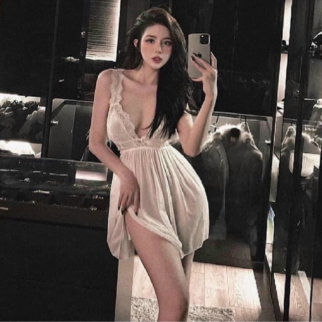 Váy ngủ ren sexy cao cấp Đầm mặc nhà gợi cảm quyến rũ