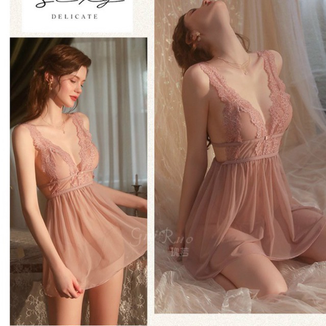 Váy ngủ ren sexy cao cấp Đầm mặc nhà gợi cảm quyến rũ