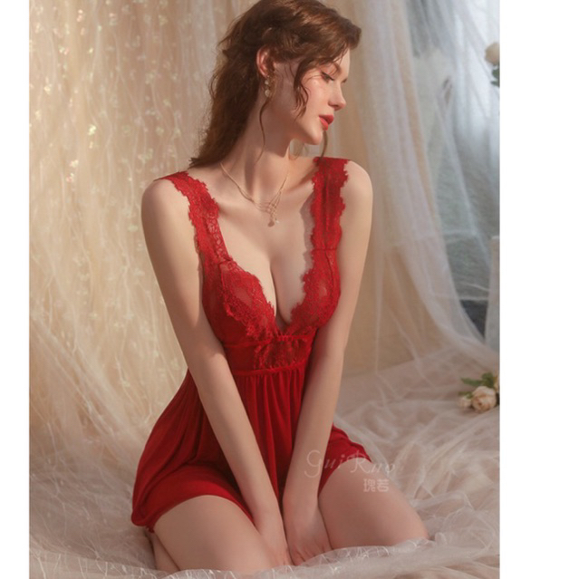 Váy ngủ ren sexy cao cấp Đầm mặc nhà gợi cảm quyến rũ