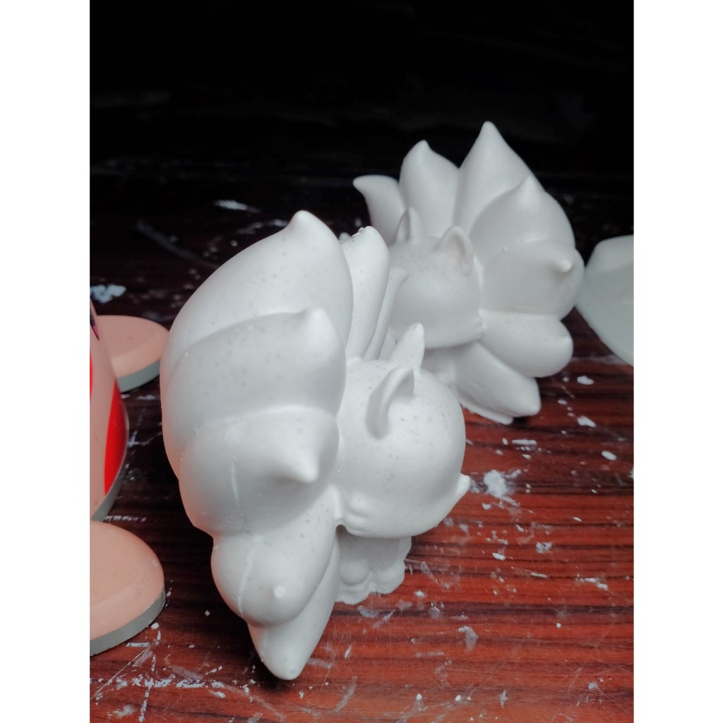 Tượng hồ ly , tượng cáo chín đuôi , 6 đuôi size 9cm