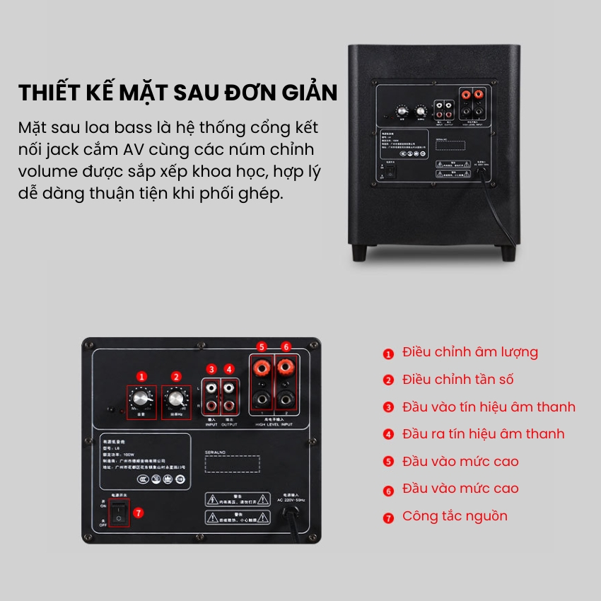 Loa sub điện siêu trầm DMSEINC bass 20 công suất lớn, loa siêu trầm nghe nhạc cực chất, bass điện chất lượng cao
