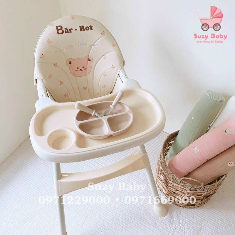 GHẾ ĂN DẶM ĐA NĂNG BARROT - MẪU MỚI 2023 NÂNG HẠ ĐỘ CAO, NGẢ LƯNG, CÓ BÁNH XE DI CHUYỂN