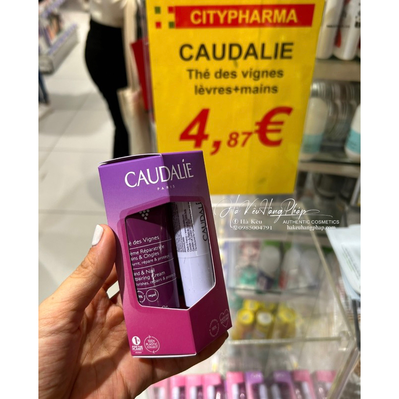 Set kem dưỡng tay kèm son caudalie