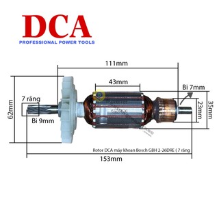 Rotor Máy Khoan 3 Chức Năng GBH 2-26 DRE Với Các Hãng Máy ACZ - Bosch - ASAKE Có Cùng Thông Số 100% Dây Đồng