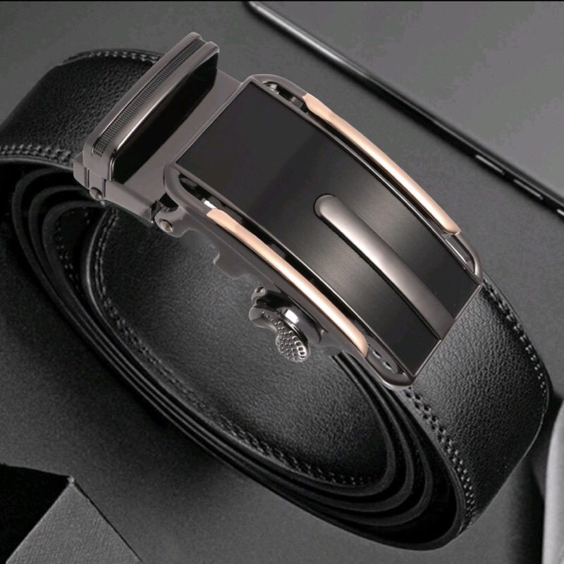 Thắt Lưng Nam Da Thật Sang Trọng Hai Màu Đen Nâu TM16 Dây Nịt Da Bò Thật Mặt Khoá Tự Động Cao Cấp Bảo hành 24 Tháng