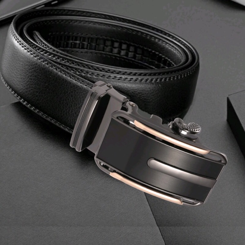 Thắt Lưng Nam Da Thật Sang Trọng Hai Màu Đen Nâu TM16 Dây Nịt Da Bò Thật Mặt Khoá Tự Động Cao Cấp Bảo hành 24 Tháng