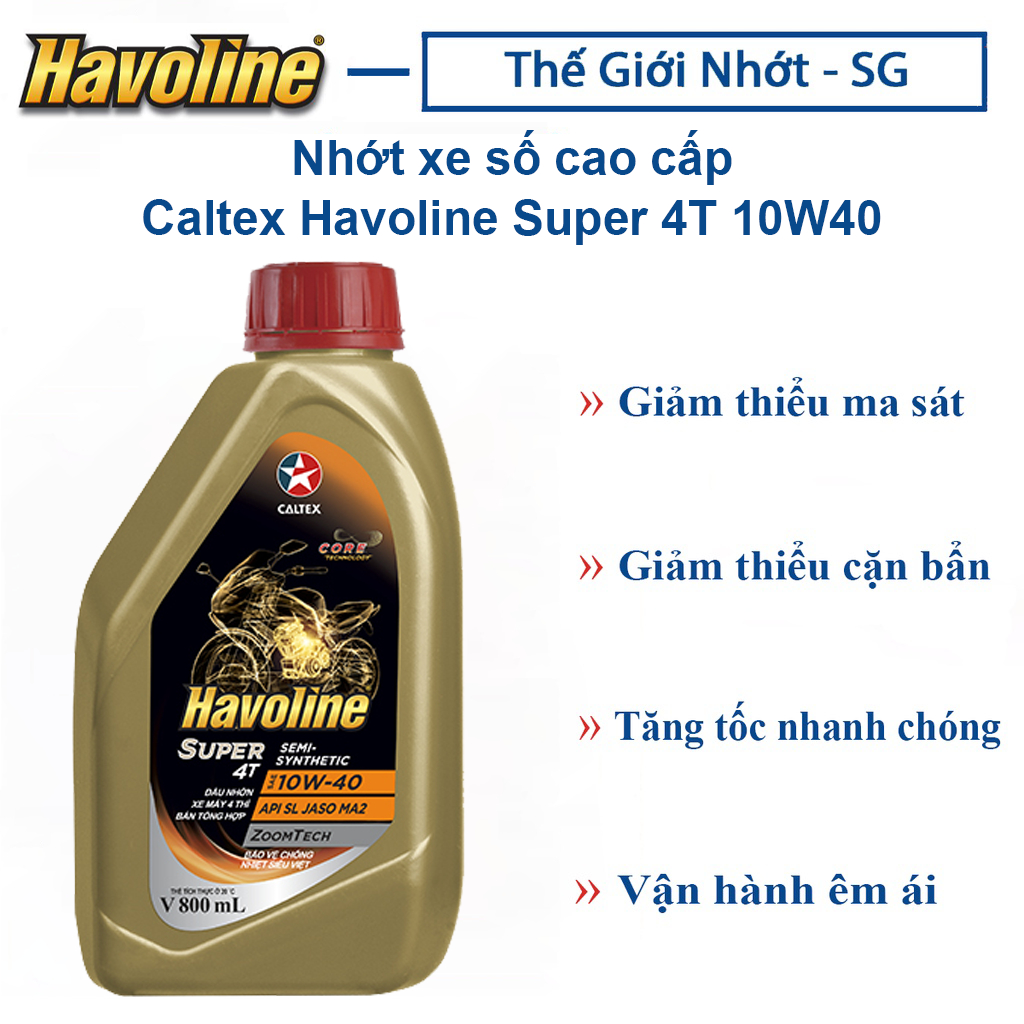 Dầu nhớt xe số HAVOLINE SUPER SEMI - SYNTHETIC SAE 4T 10W40