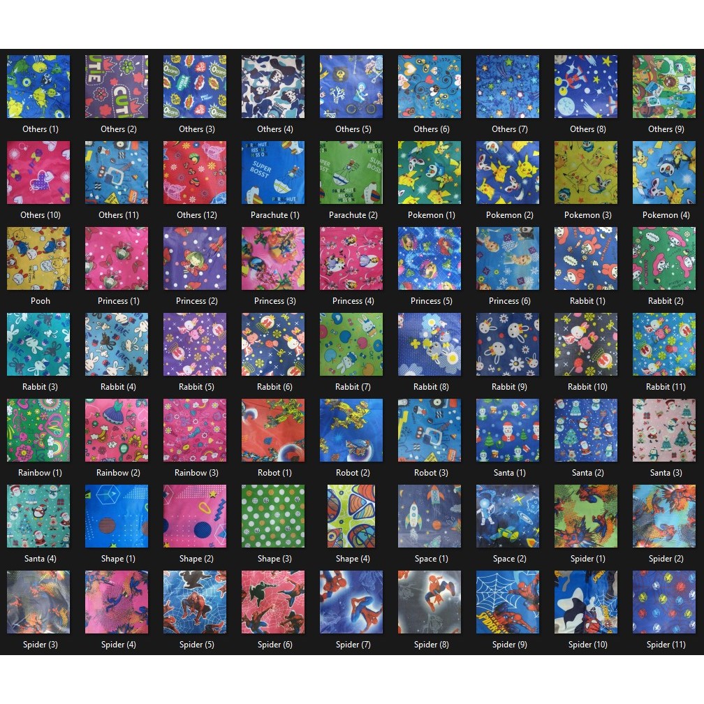 Bộ quần áo mưa trẻ em cao cấp - Vải dù họa tiết hoạt hình dễ thương