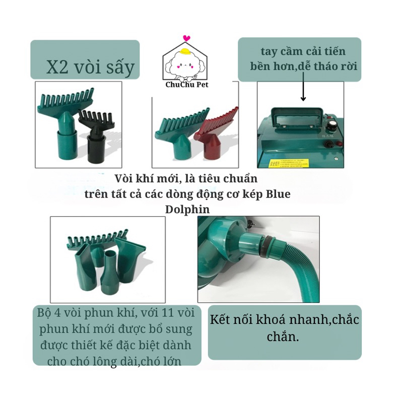 Máy sấy lông công suất lớn Lantun chuyên dụng Grooming Lantun1090D-H