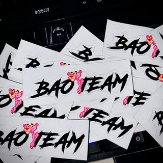 Tem logo sticker chữ báo team dán trang trí xe máy, nón bảo hiểm,chất liệu decal phản quang chịu nắng chống nước bền màu
