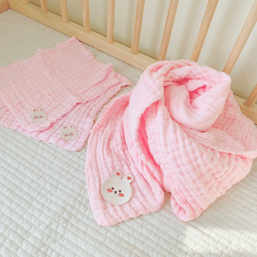 Khăn Tắm Xô Màu 6 Lớp Monona Cho Bé - Khăn Sữa Xô Màu 6 Lớp Cho Bé