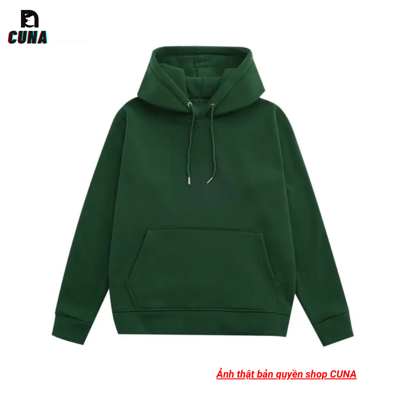 Áo Hoodie CUNA Áo Hoodie Nam Nữ Form Rộng Mũ 2 Lớp Chất Nỉ Ngoại Hàng Xuất Cao Cấp Trơn Dây Rút Dài Tay Local Brand