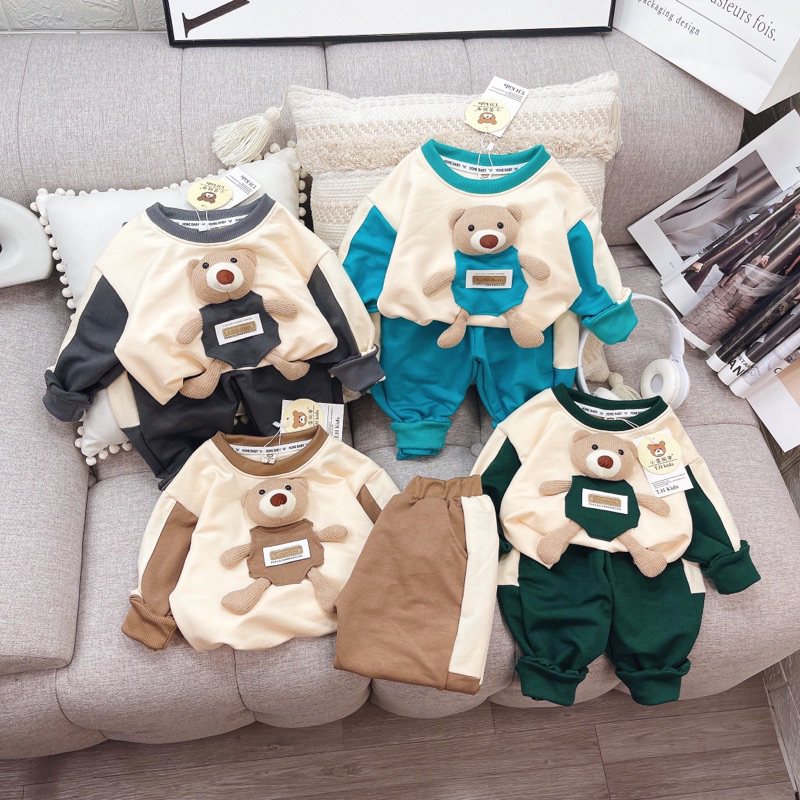 Set bộ gấu phối kẻ siêu hot