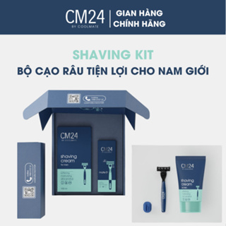 Shaving Kit - Bộ cạo râu cho nam thương hiệu CM24 tay cầm kim loại + dao