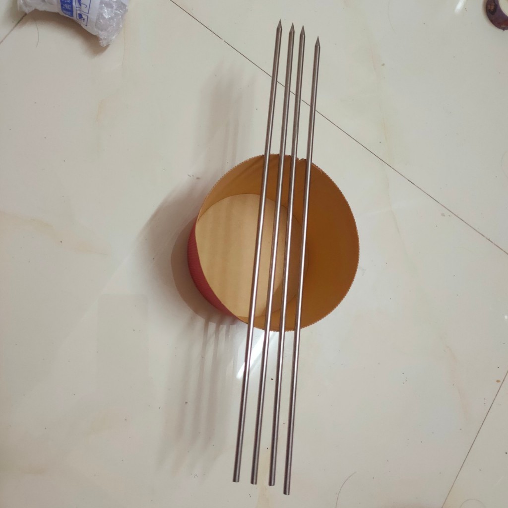 Que xiên cốc panettone,inox 304 , đường kính dầy 3 và 4 mm.