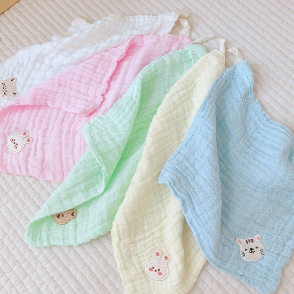 Khăn Tắm Xô Màu 6 Lớp Monona Cho Bé - Khăn Sữa Xô Màu 6 Lớp Cho Bé