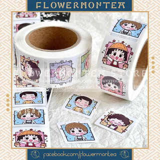 (01) Set 90 Sticker Vuông - Chibi Maruko-Chan | Nhóc Maruko