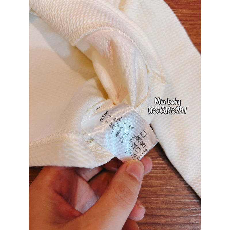 Áo choàng dáng lửng tiểu thư bé gái xuat nhật màu kem