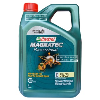 Dầu nhớt xe ô tô Castrol Magnatec Profesional 5W20 4000ml
