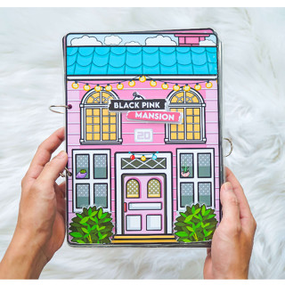 Ngôi nhà của BLACKPINK Mansion Ngôi nhà búp bê đồ chơi giấy thủ công toca boca h6, học liệu bóc dán