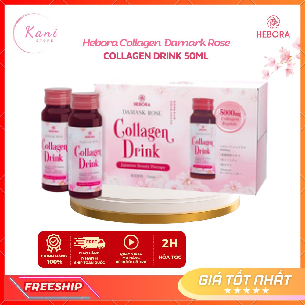 {GIÁ SỈ} Nước Uống Hebora Collagen Drink 50ml Set 10 Lọ[Hebora Chính Hãng]