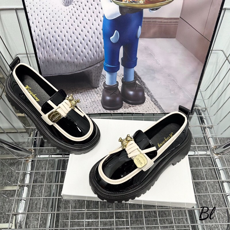 Moca Nơ Trắng Đen Full Size 35-39  -  By Anh Dinh Phuong