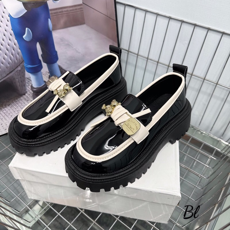 Moca Nơ Trắng Đen Full Size 35-39  -  By Anh Dinh Phuong