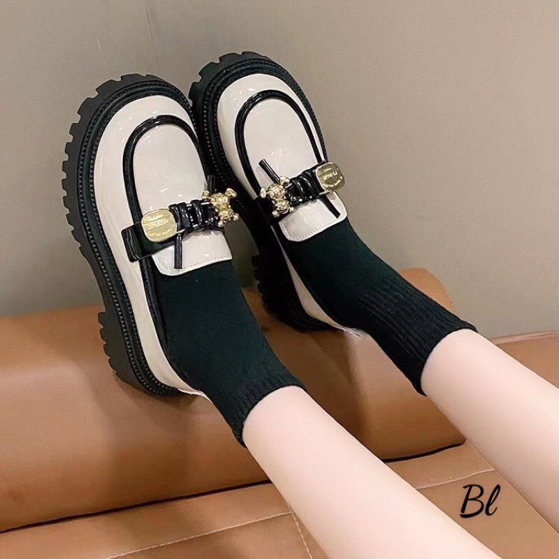 Moca Nơ Trắng Đen Full Size 35-39  -  By Anh Dinh Phuong