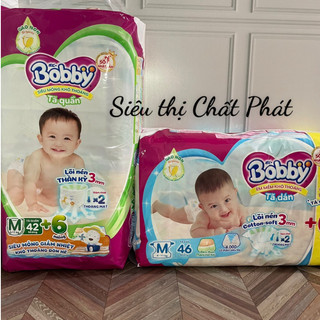 Bỉm BOBBY tã dán / quần size M 46+6 miến