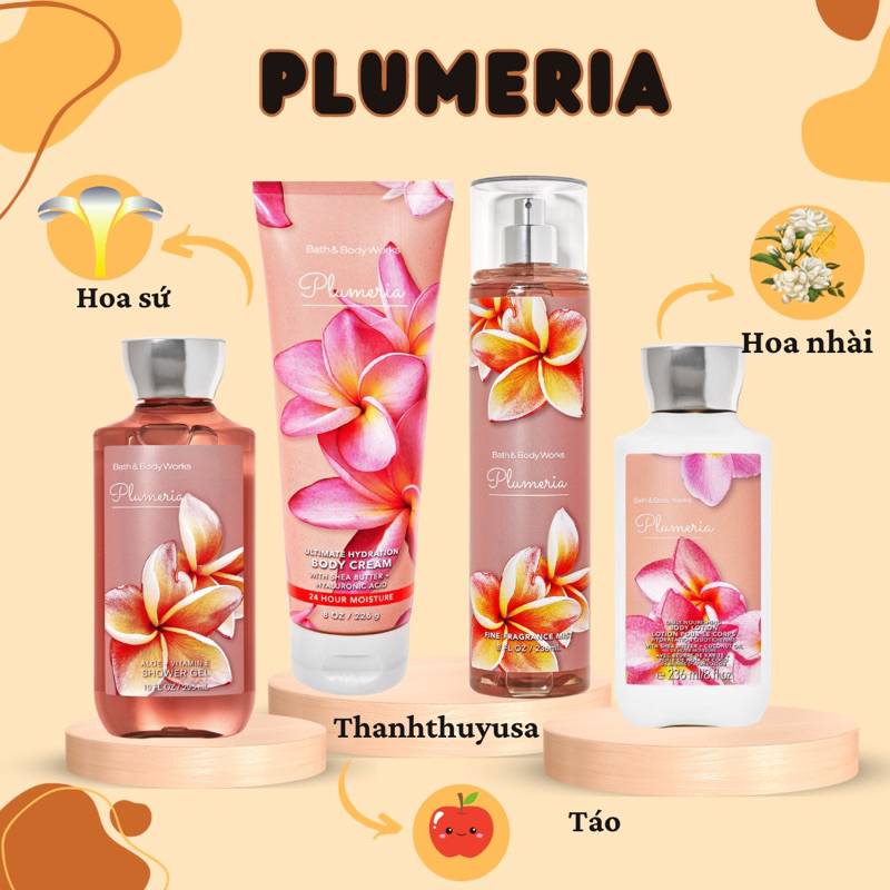 Bộ Sản Phẩm Sữa Tắm - Lotion - Body Mist Xịt Thơm Toàn Thân Hương Nước Hoa Bath & Body Works