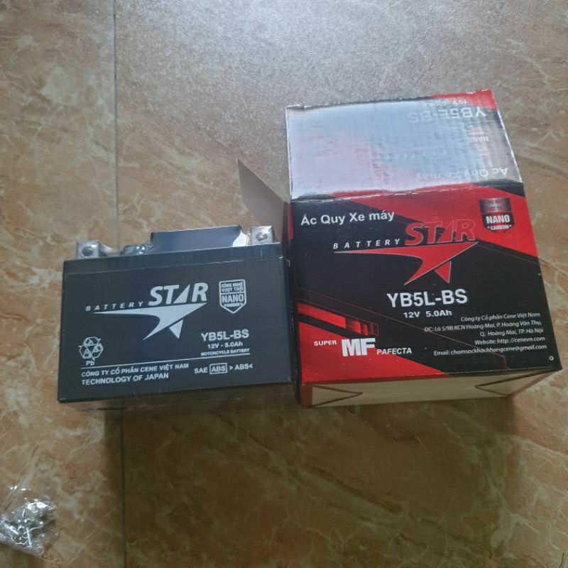 Bình Ác Quy  khô kín khí Hiệu Star hàng chính hãng bảo Hành 12 Tháng9