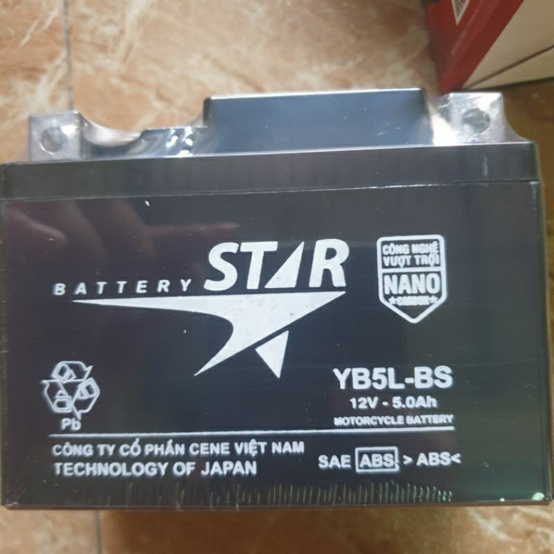 Bình Ác Quy  khô kín khí Hiệu Star hàng chính hãng bảo Hành 12 Tháng9