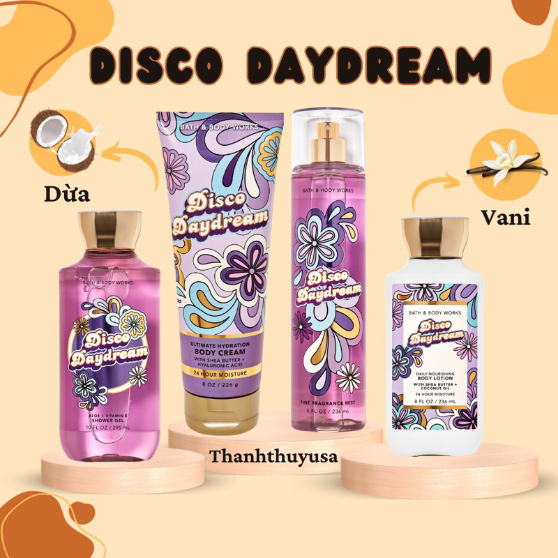 Bộ Sản Phẩm Sữa Tắm - Lotion - Body Mist Xịt Thơm Toàn Thân Hương Nước Hoa Bath & Body Works