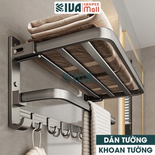 Giá kệ để khăn, để đồ nhà tắm KIVA, đa dạng mẫu mã, thiết kế, kích thước và màu sắc, chất liệu nhôm hàng không cao cấp.